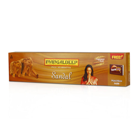 Sandalwood Puja Agarbatti - 76 Sticks | Incense Sticks/ Agarbathi for Pooja 76本