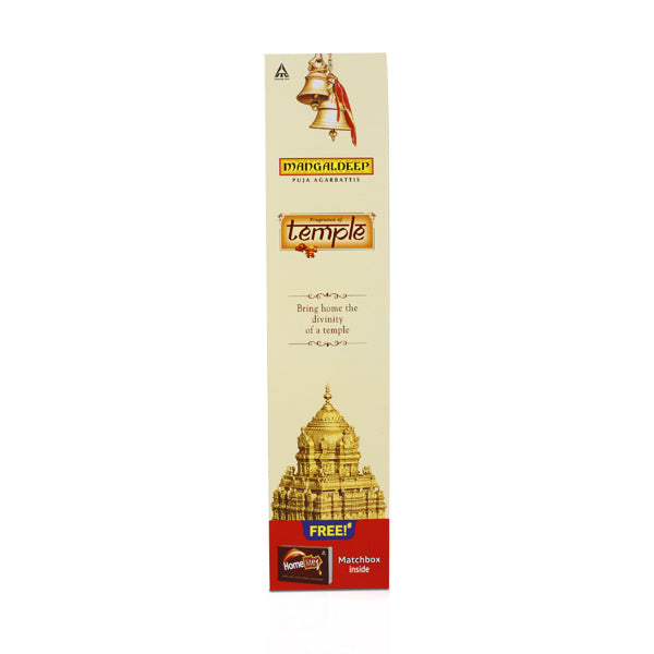 Temple Puja Agarbatti - 80 Sticks | Incense Sticks/ Agarbathi for Pooja 80本