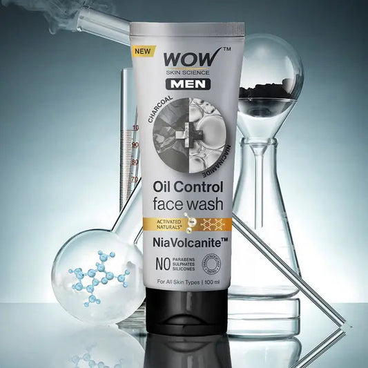 【WOW Skin Science】 Men Charcoal Niacinamide Face Wash|メンズ チャコール ナイアシンアミド フェイスウォッシュ|100ml