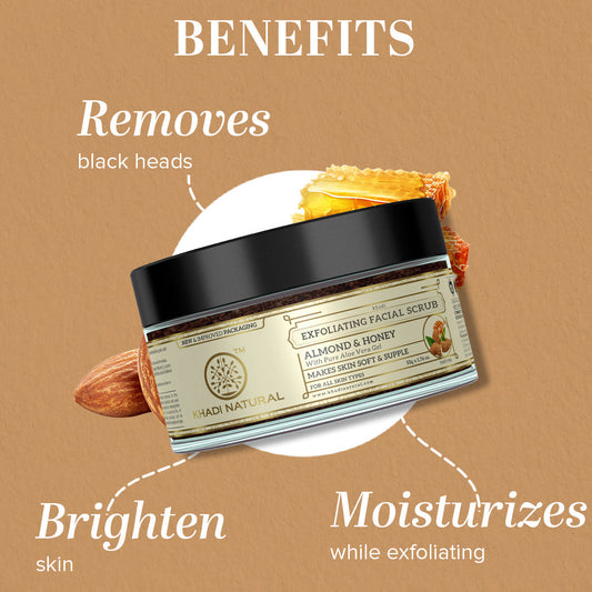 Almond & Honey Facial Massage Gel with Scrub 50gm