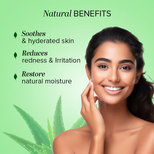 Aloe Vera (Green) Facial Massage Gel With Licorice & Cucumber Extracts - Fresh & Hydrated 200gm