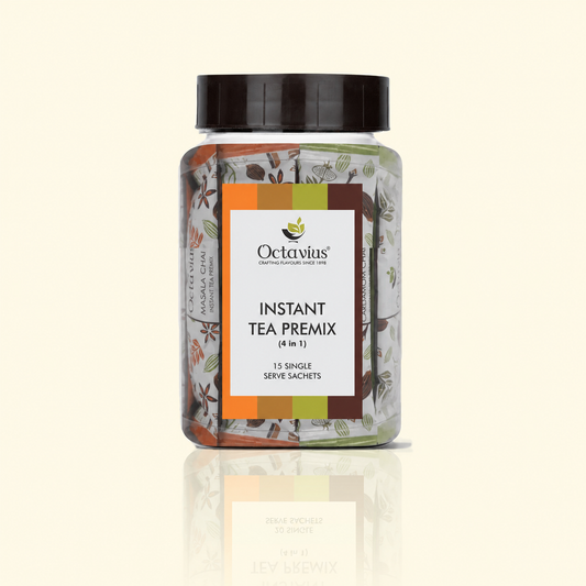 【Octavius】 4 in 1 Instant Premix - Indian Masala, Ginger,Cardamom, Coffee 20 Sachets (Clear Pack)|4 in 1 インスタント プレミックス - Indian Masala, ジンジャー,カルダモン, Coffee 20 Sachets (Clear パック)|20sachets