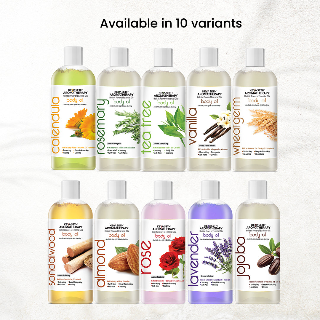 Lavender Body Oil - Deep Moisturizing, Anti-Acne, Soothing For Glowing Skin; Non Sticky, Quick Absorbing 400ml