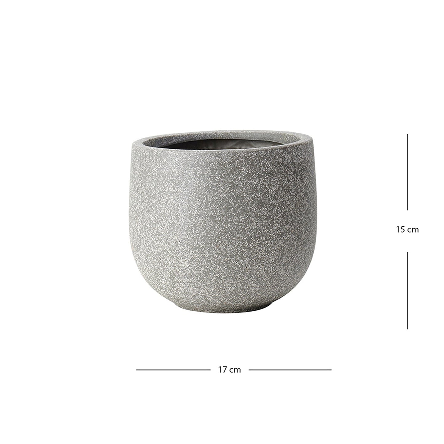 Grey Round Classic Planter - Small