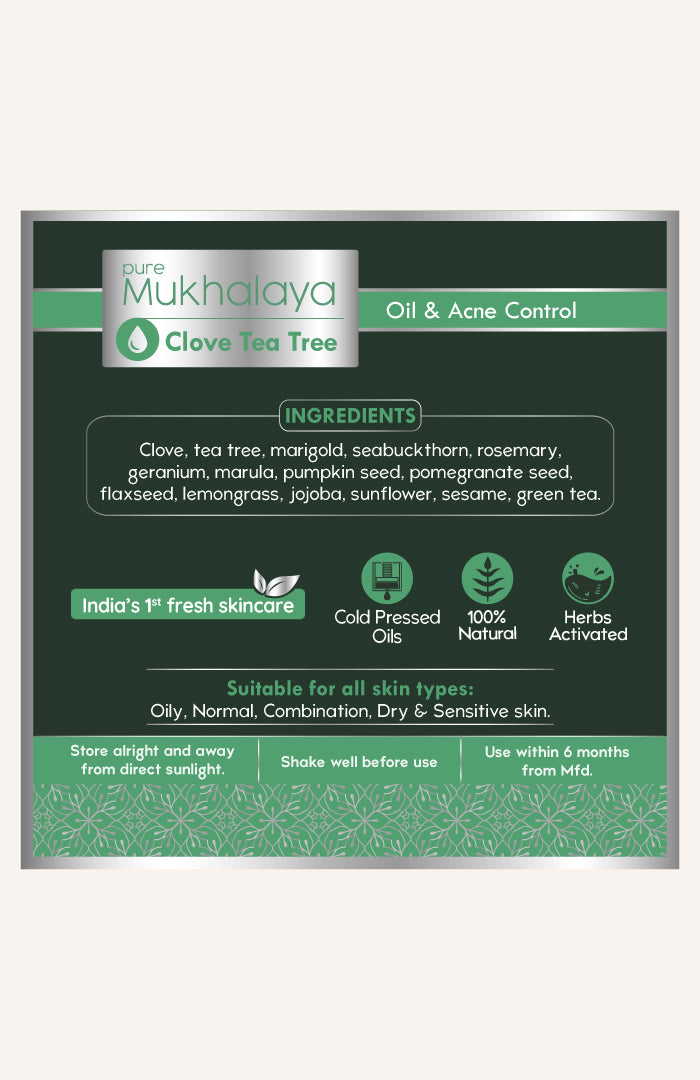 Pure Clove Tea Tree Mukhalaya Face Oil 15ml