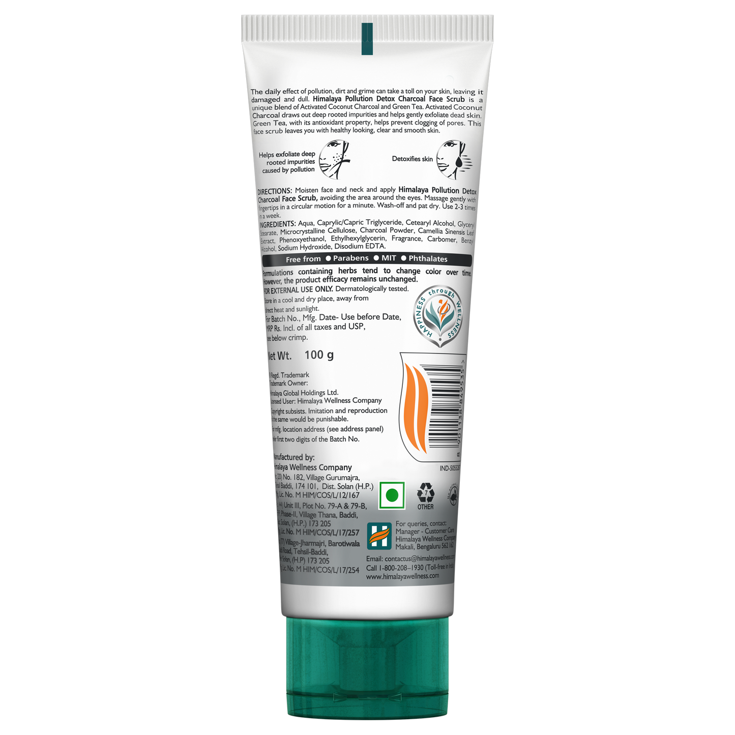 Himalaya Pollution Detox Charcoal Face Scrub 50g