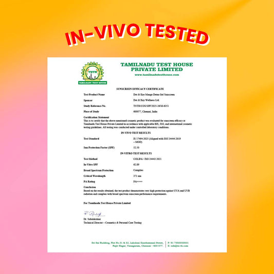 Mango Detan Sunscreen, In-Vivo Tested SPF 50+ PA++++ 80g