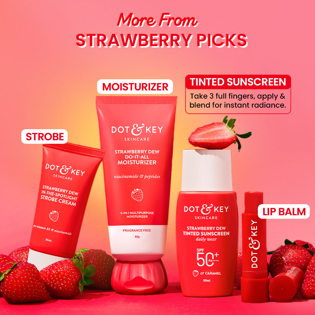 Strawberry Dew Tinted Sunscreen SPF 50+, Warm Ivory- Pack of 2 100ml