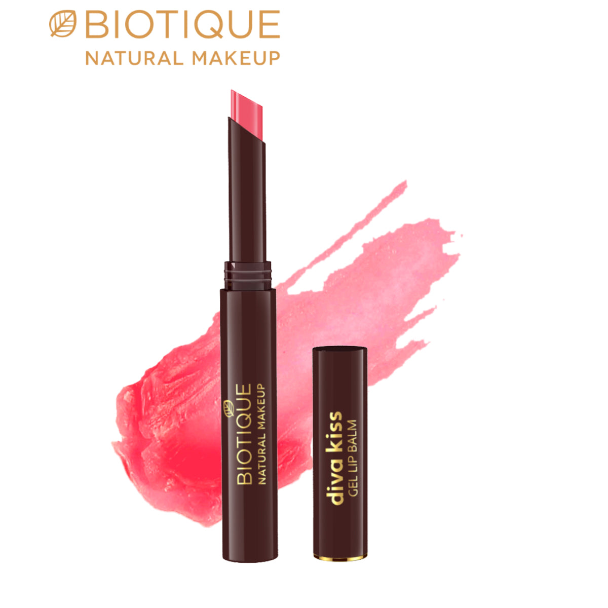 Biotique Natural Makeup Diva Kiss Gel Lip Balm, Grapefruit Punch Orange