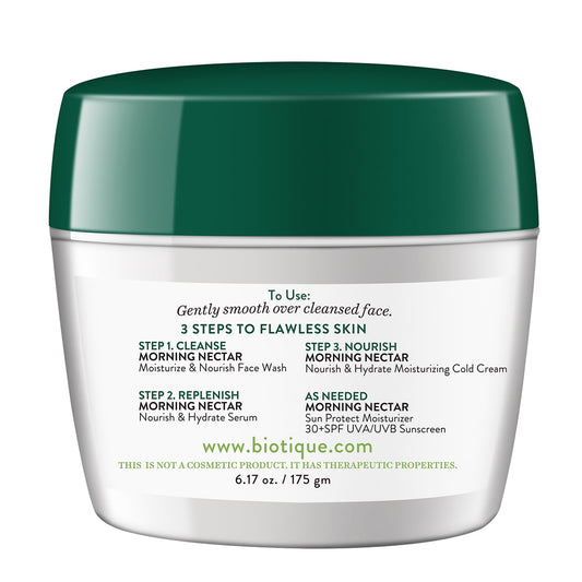 【Biotique】 Morning Nectar Nourish & Hydrate Moisturizing Cream|モーニングネクター Nourish Hydrate モイスチャライジング クリーム|175G