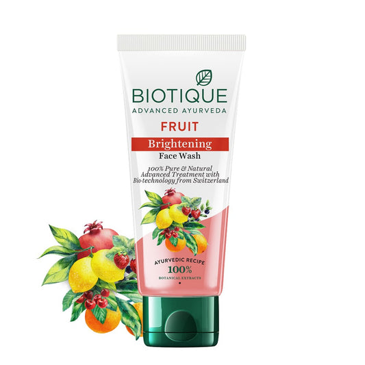 【Biotique】 Fruit Brightening Face Wash|フルーツ ブライトニング 洗顔料|150ML