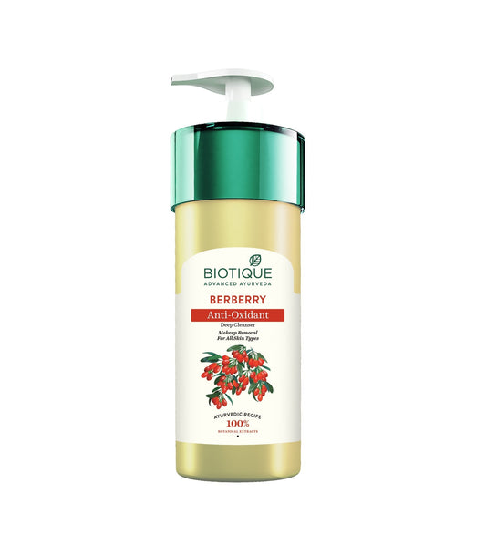 【Biotique】 BERBERRY MILK Deep Cleanse Hydrating Make up Remover|BERBERRY ミルク ディープクレンズ Hydrating メイクアップリムーバー|800ML
