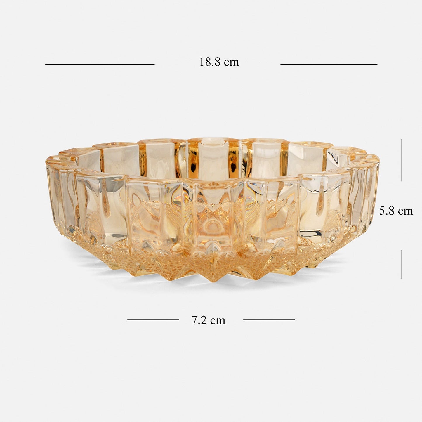 Large Round Amber Ash Tray