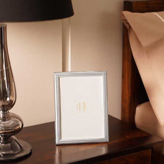 Silver Plated Weaved Metal Photo Frame - Large