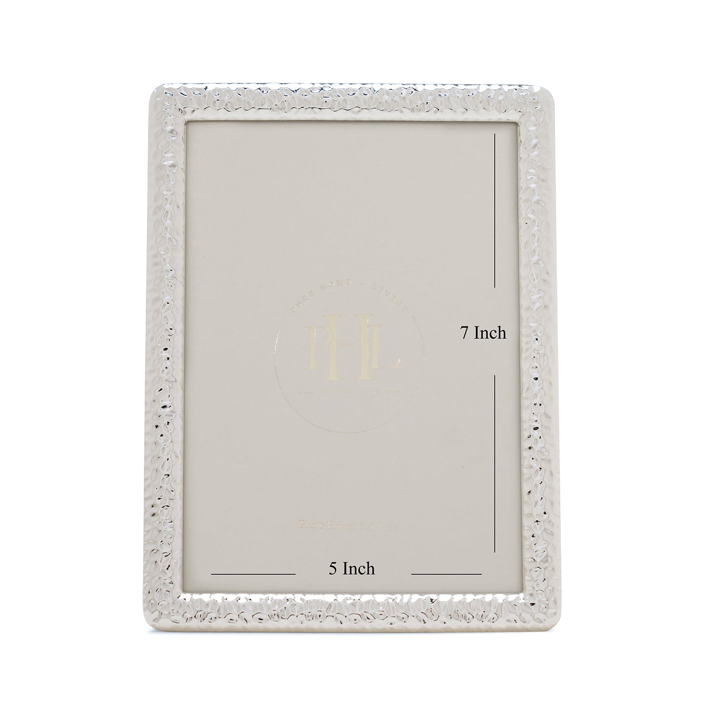 Silver Plated Hammered Metal Photo Frame - Medium