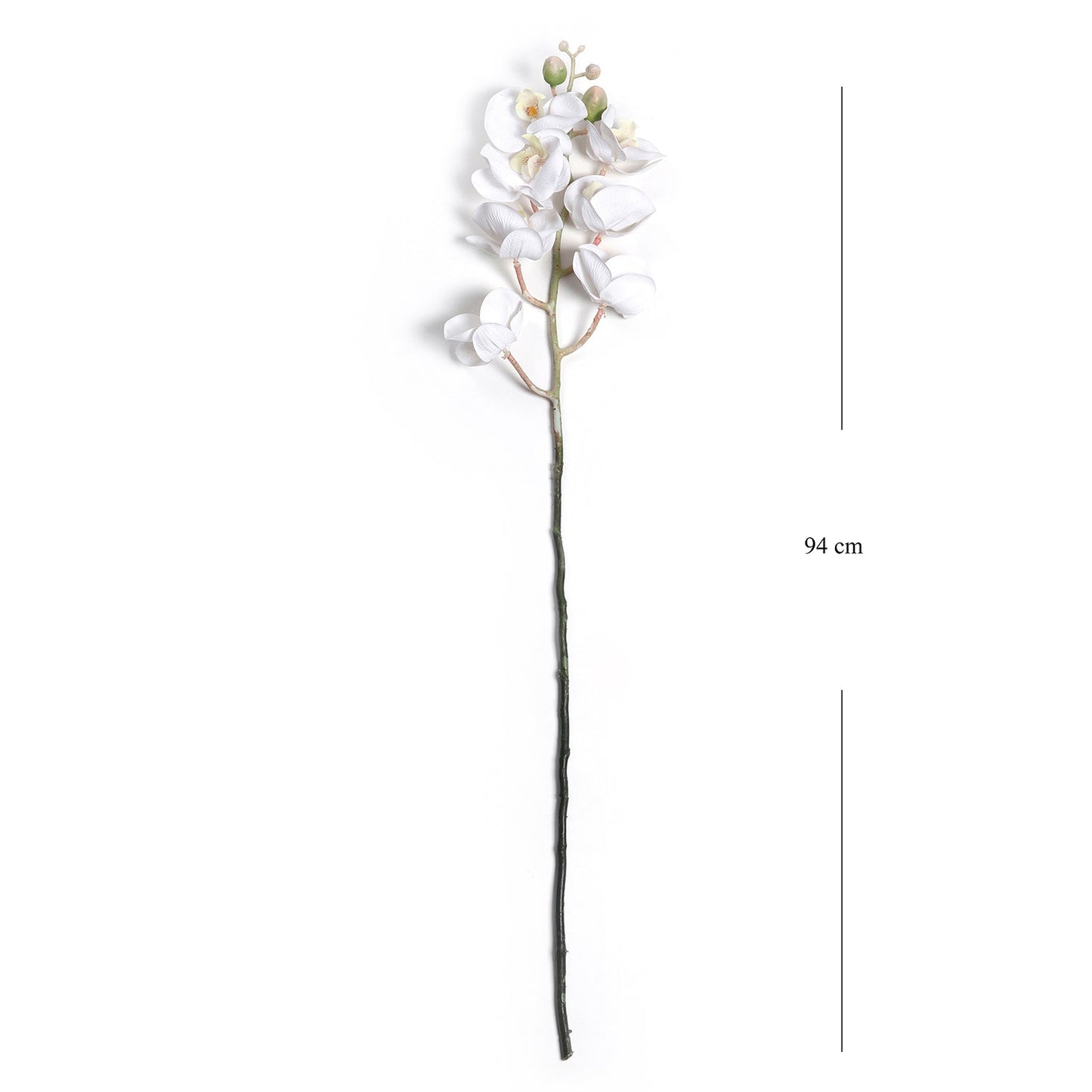 White Orchid Faux Flower Stem Single