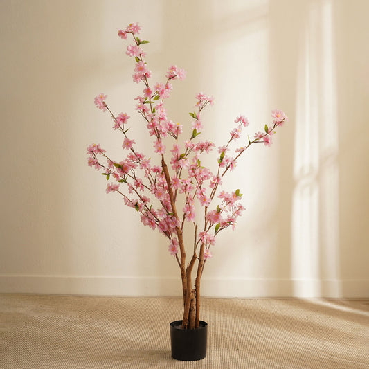 Pink Artificial Flower Plant with Pot