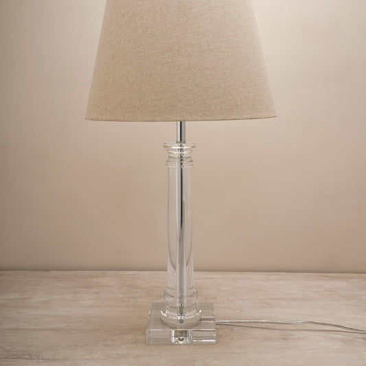 Clear Linear Crystal Table Lamp - Large (without shade)