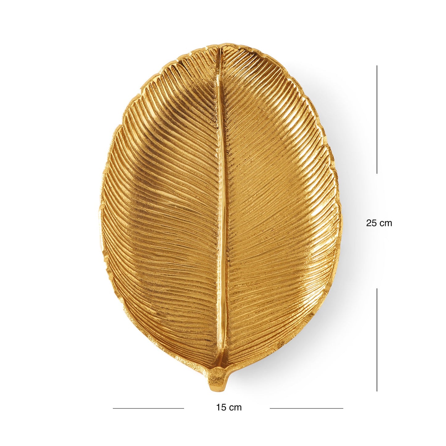 Gold Florence Leaf Shaped Platter
