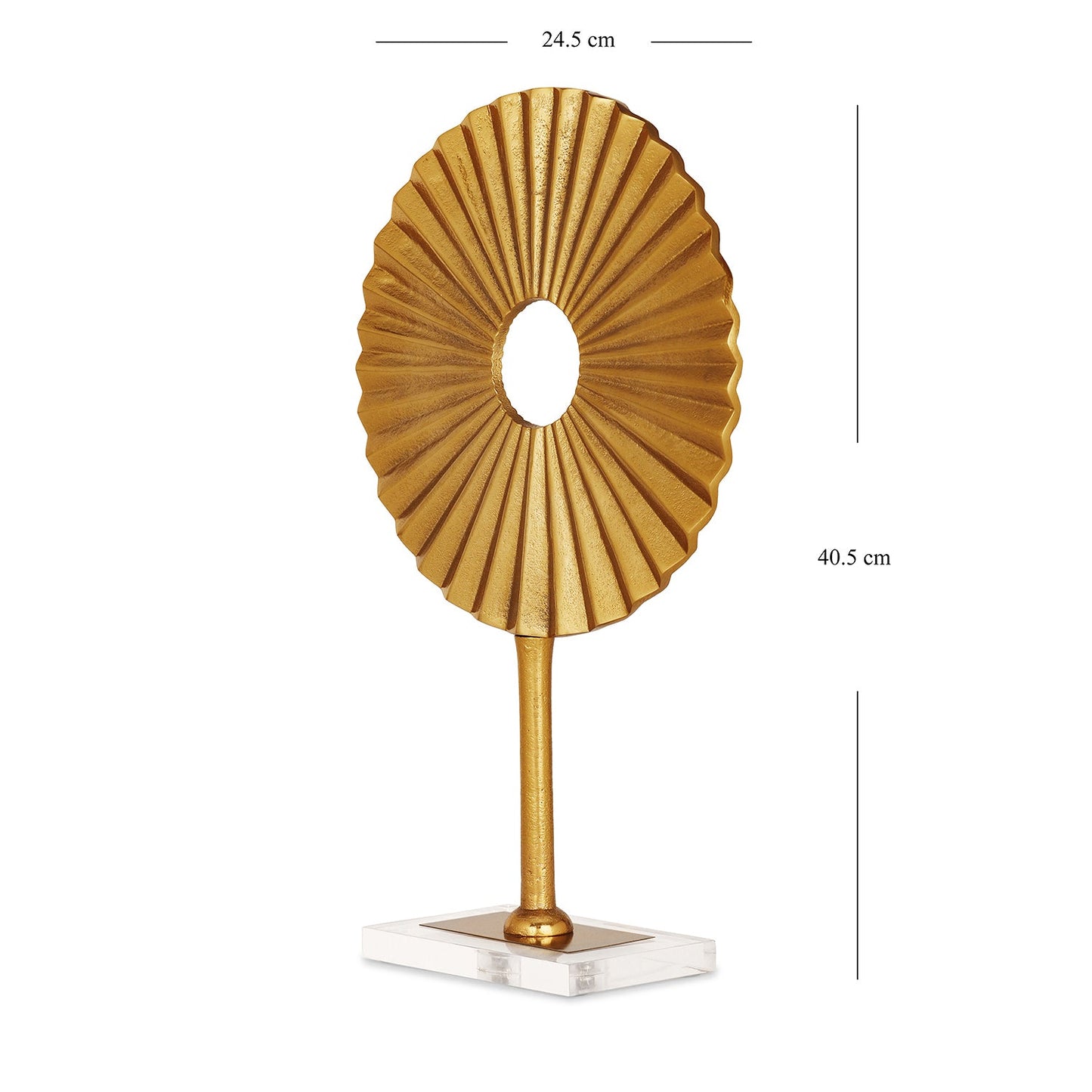 Large Gold Lotus Leaf Stand