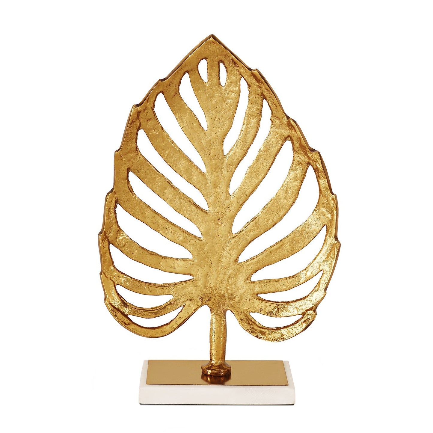 Gold Metal Monstera Leaf Stand
