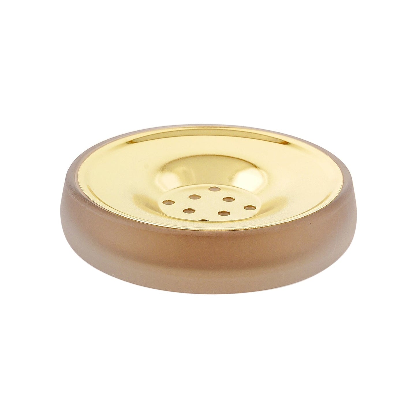 Brown Frosted Glass Soap Dish