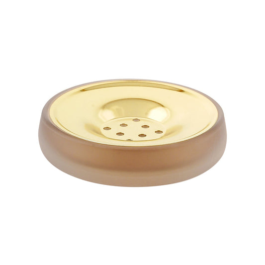 Brown Frosted Glass Soap Dish