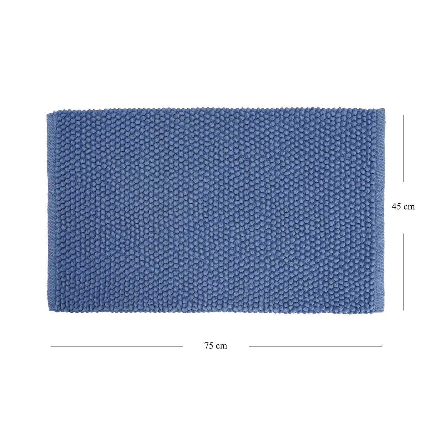 Blue Reversible Bathmat 75×45cm