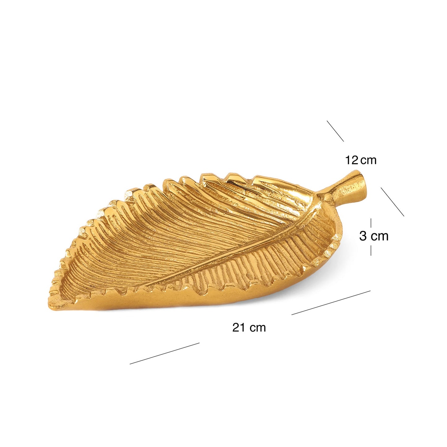 Gold Birch Leaf Shaped Platter
