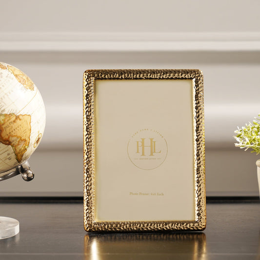Gold Plated Hammered Metal Frame - Small