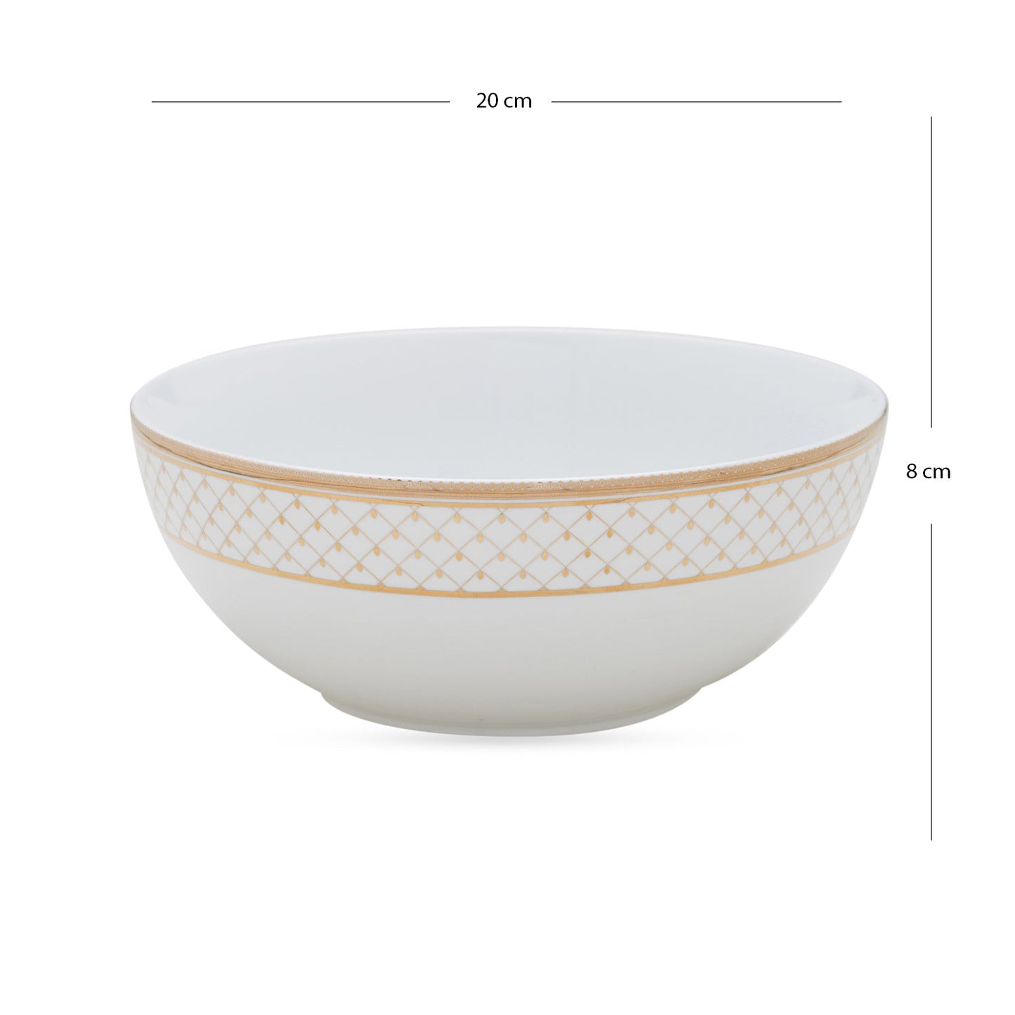 Classic Gold Interlaced Design Serving Bowl