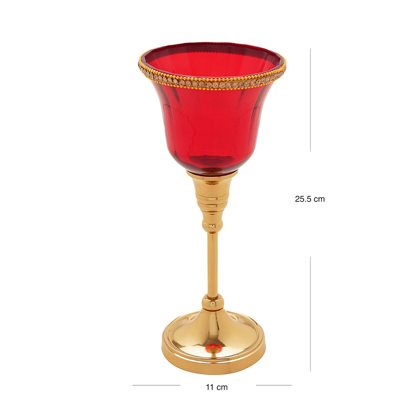 Daria small red votive holder