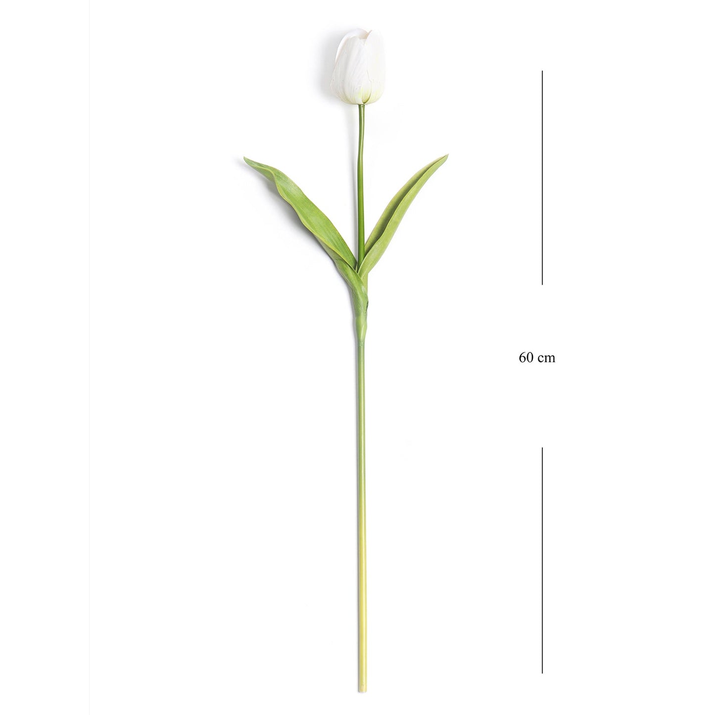 White Faux Tulip Spray Single