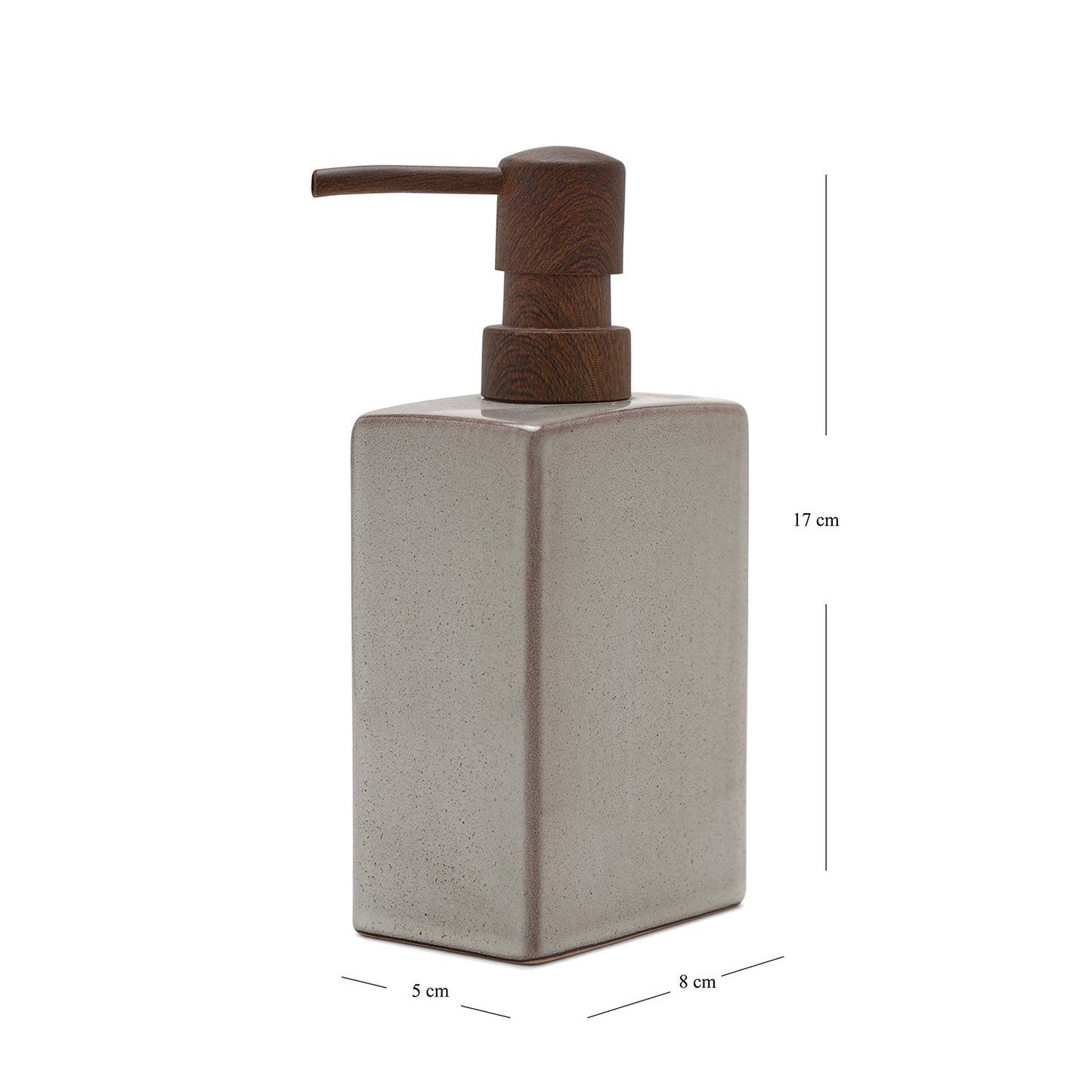 Beige Glazed Stone Soap Dispenser
