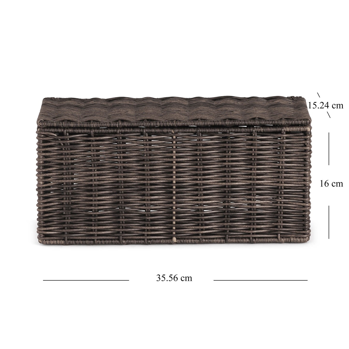 Brown Resin Wicker Tissue Roll Holder