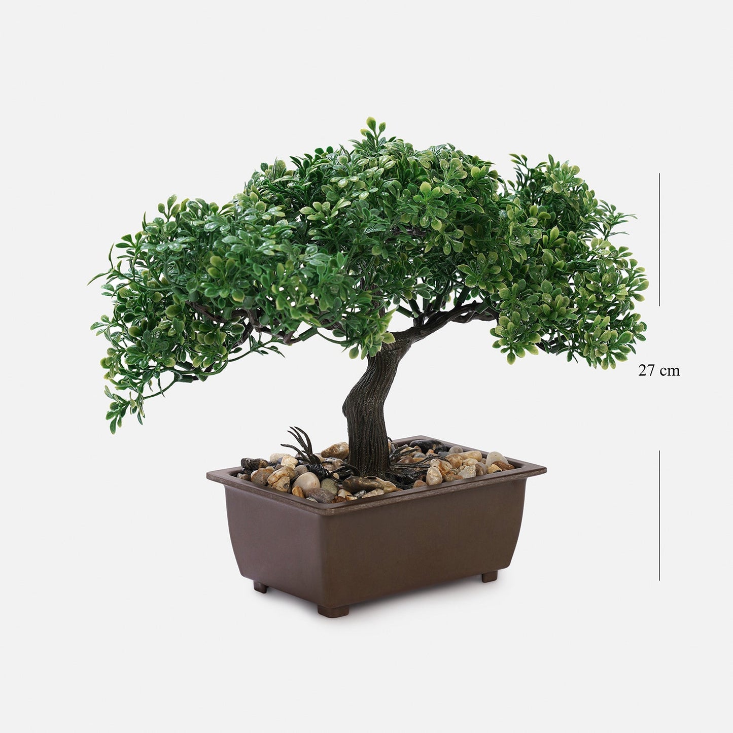 Green Faux Bonsai with Plastic Pot