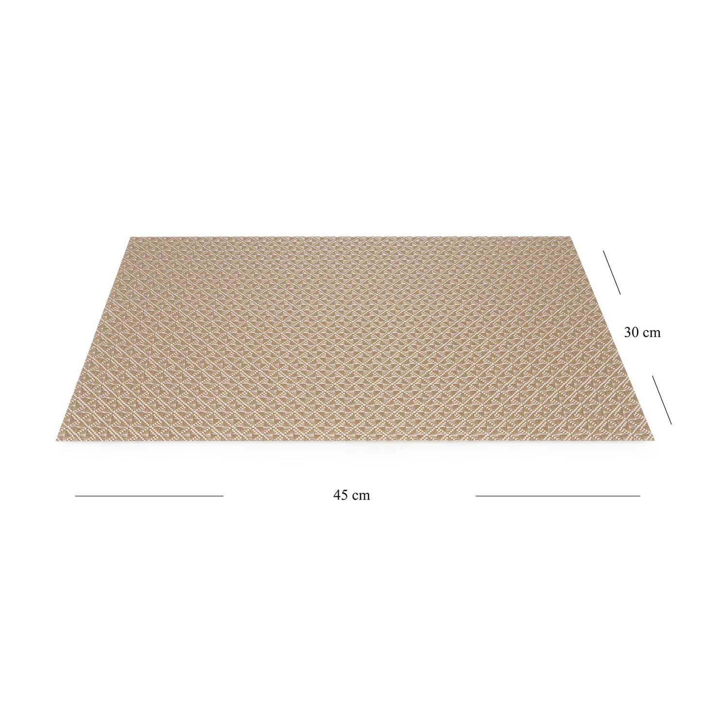 Set of 2 Beige Diamond Design PVC Placemats