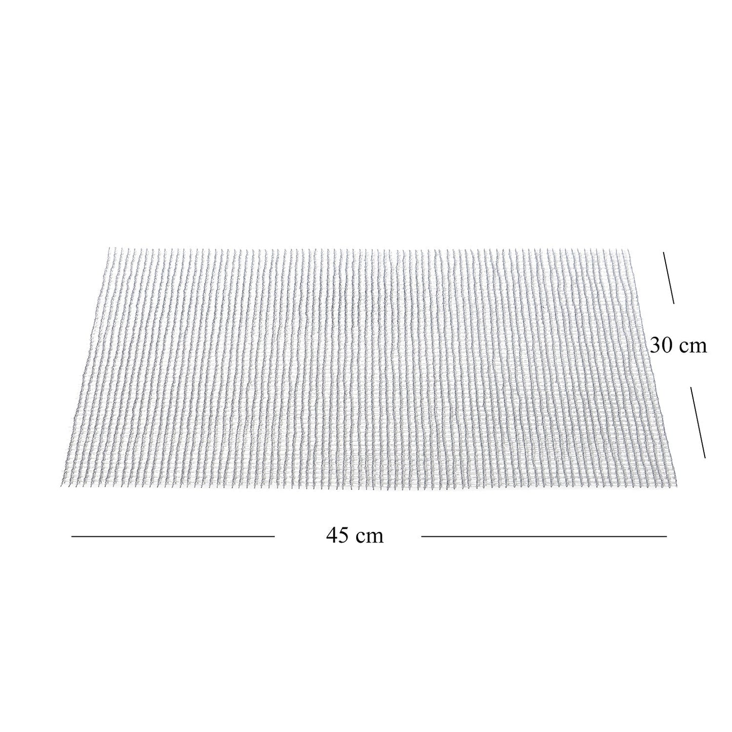 Set Of 2 Silver Checkered Design Pvc Placemats