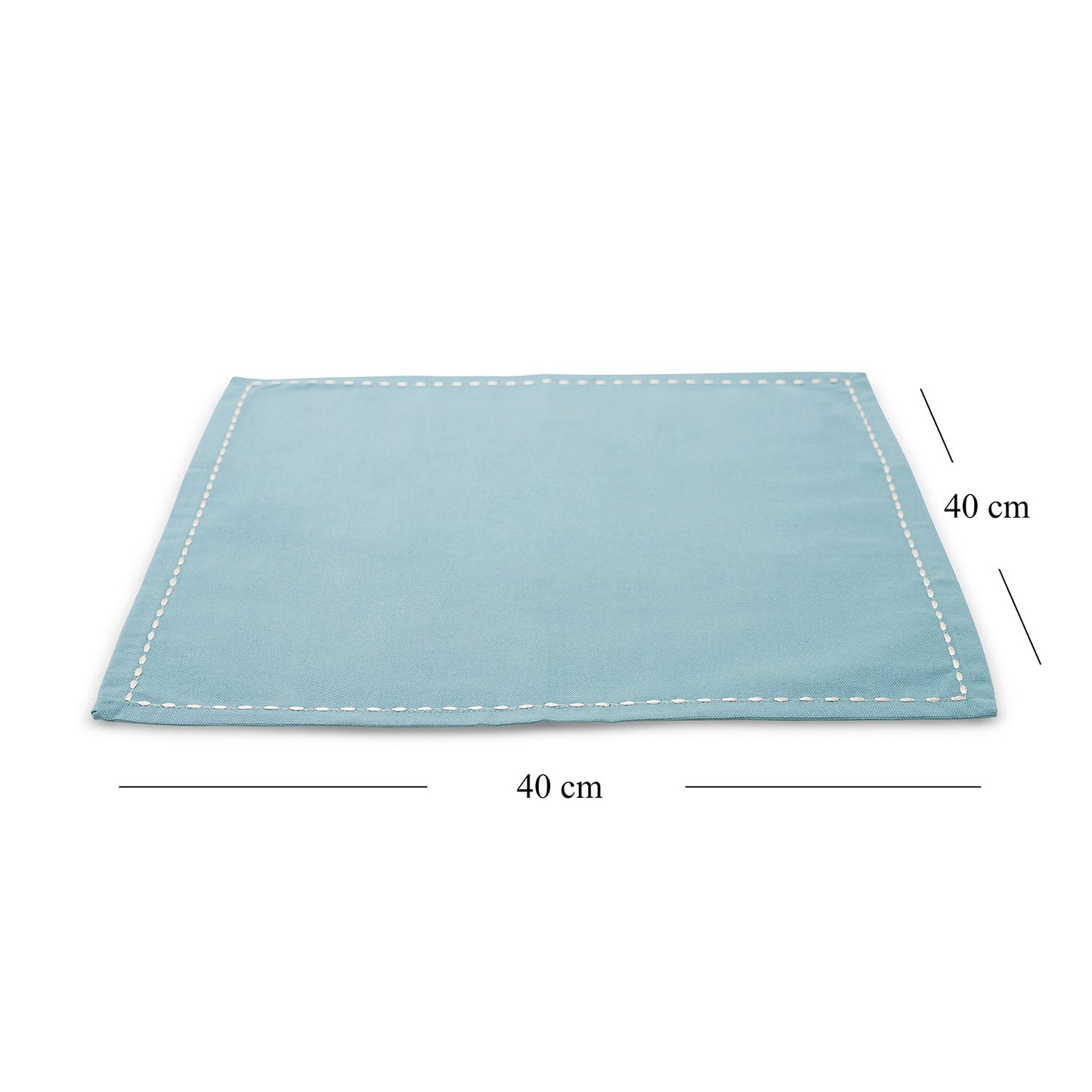Set Of 4 Blue Cotton Napkins