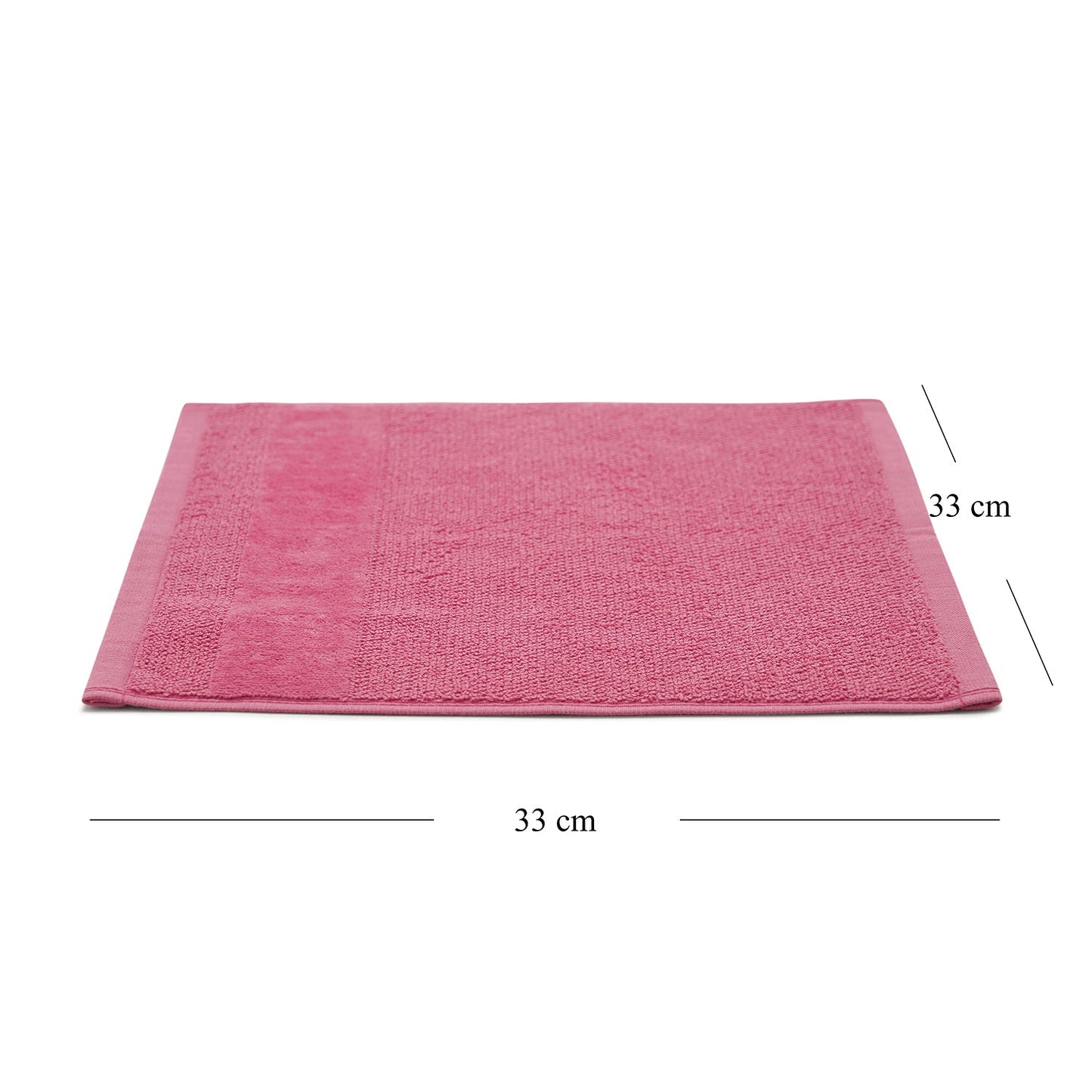 Set Of 8 Dark Pink Cotton Face Towels