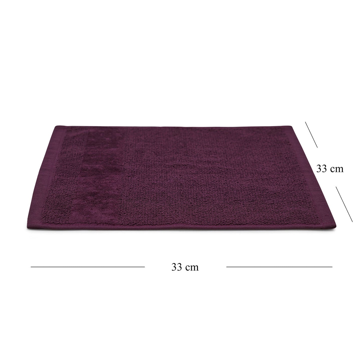 Set Of 8 Purple Cotton Face Towels
