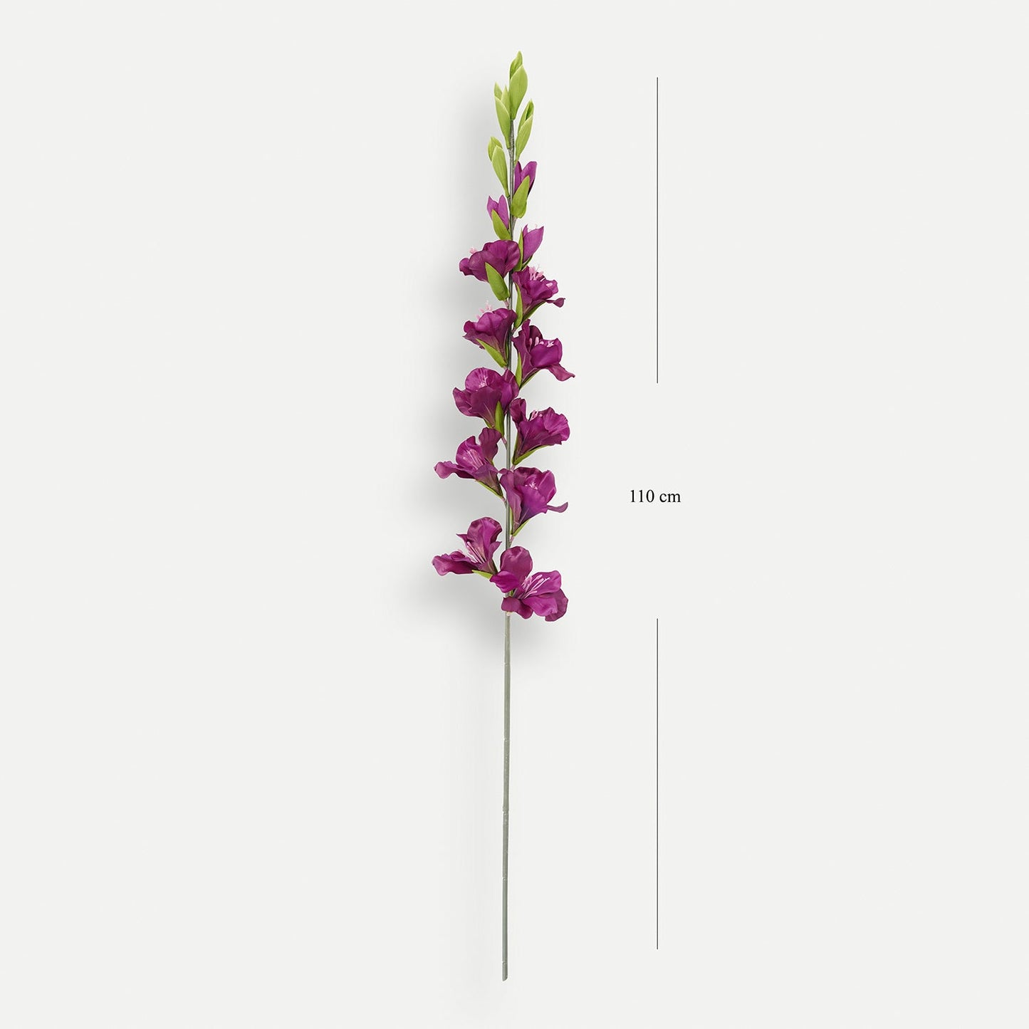 Purple Gladiolus Faux Flower Stem - Single