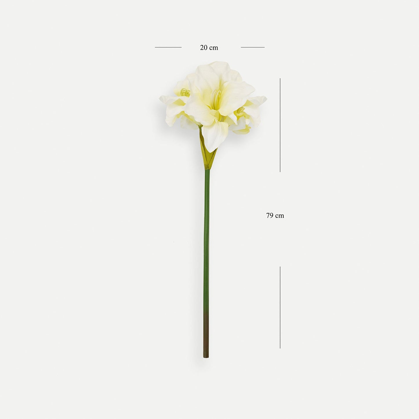 Ivory Amaryllis Faux Flower Stem - Single