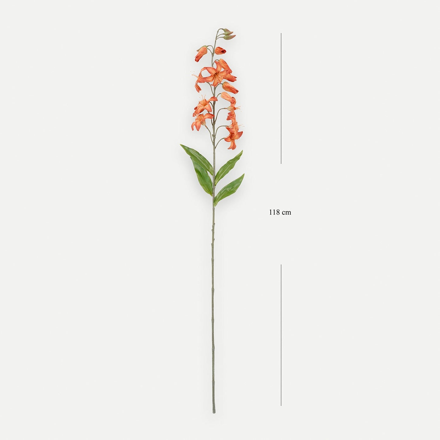 Orange Lily Faux Flower Spray - Single