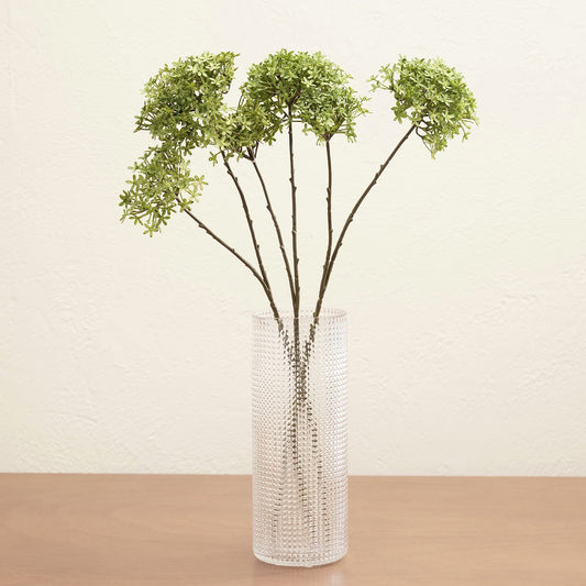 Green Ixora Faux Flower Stem - Single