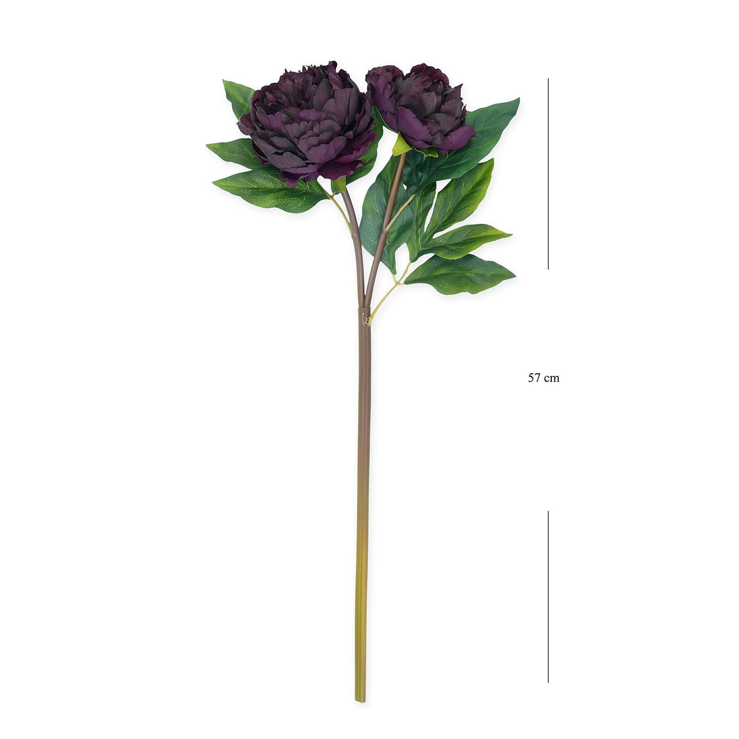 Purple Peony Faux Flower Stem - Single
