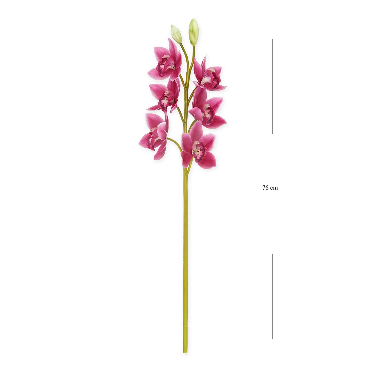 Pink Boat Orchid Faux Flower Stem - Single