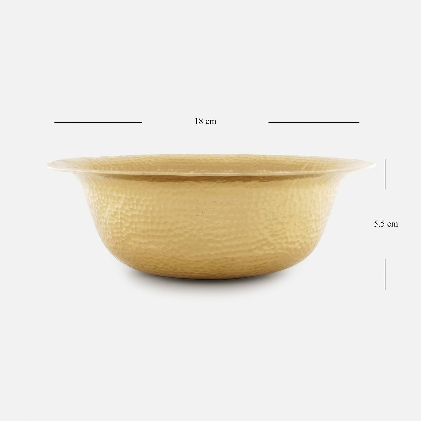 Gold Hammered Decorative Metal Bowl - Small