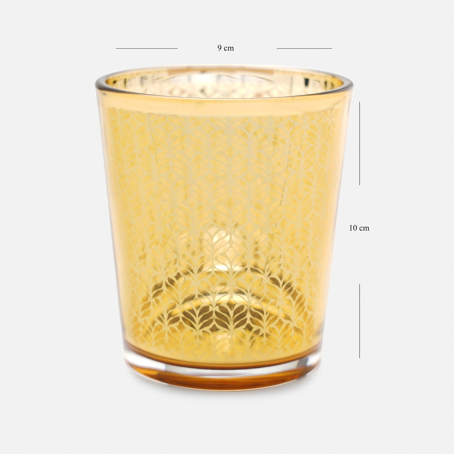 Set of 4 Gold Pattern Votives
