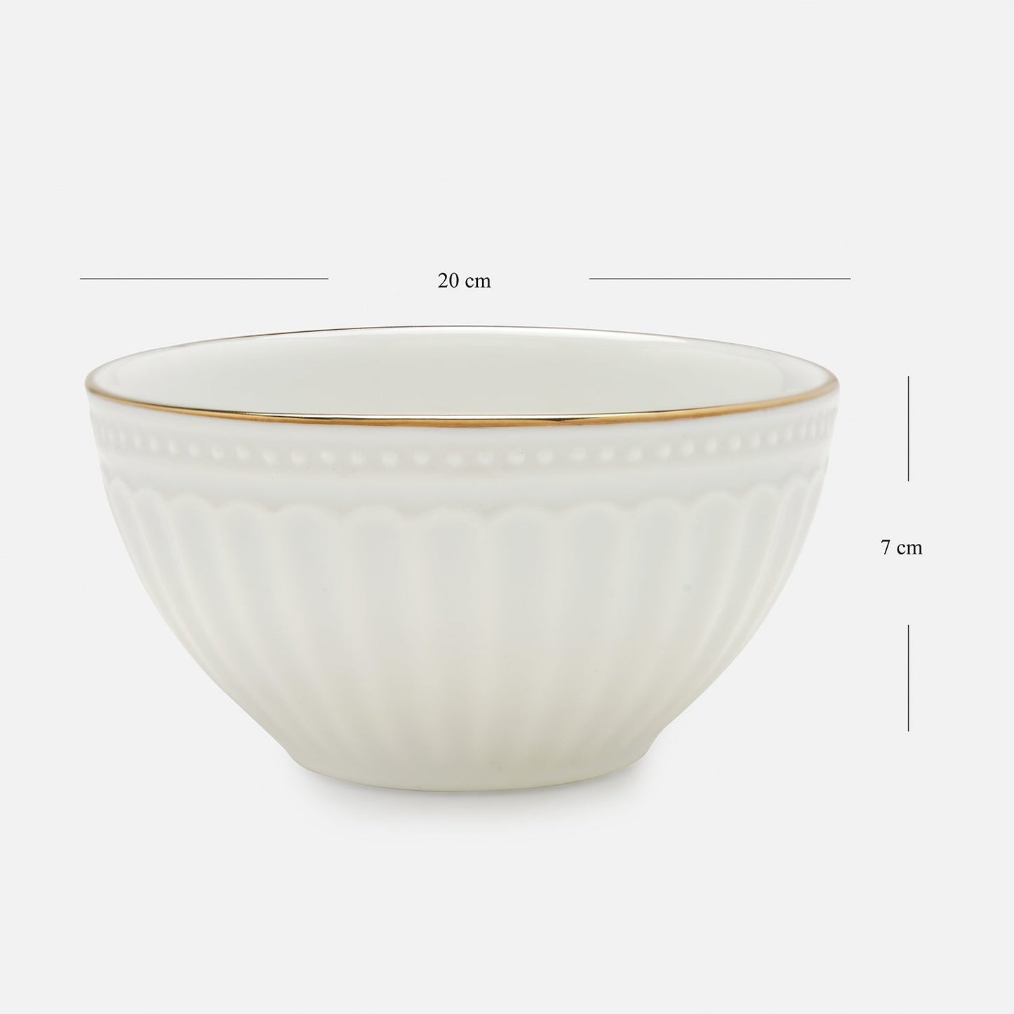 Set of 2 Ivory Ceramic Small Bowls